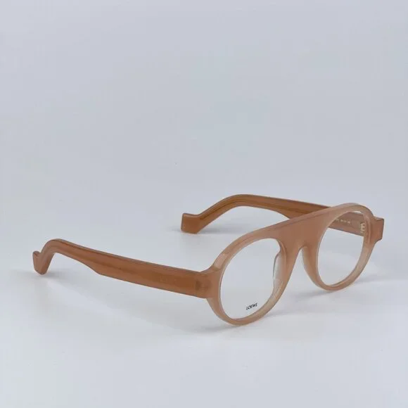 Loewe Women BRAND NEW Eyeglasses Shiny Light Pink Demo Round LW50009I 072